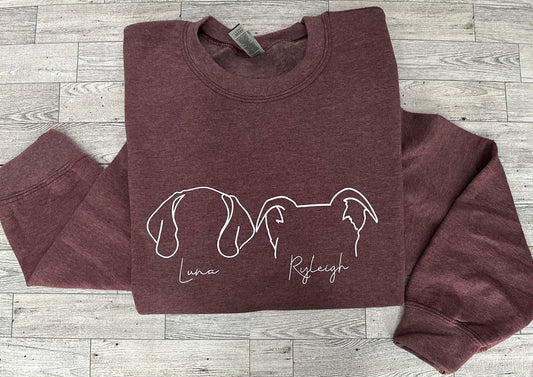 Dog Outline Crewneck